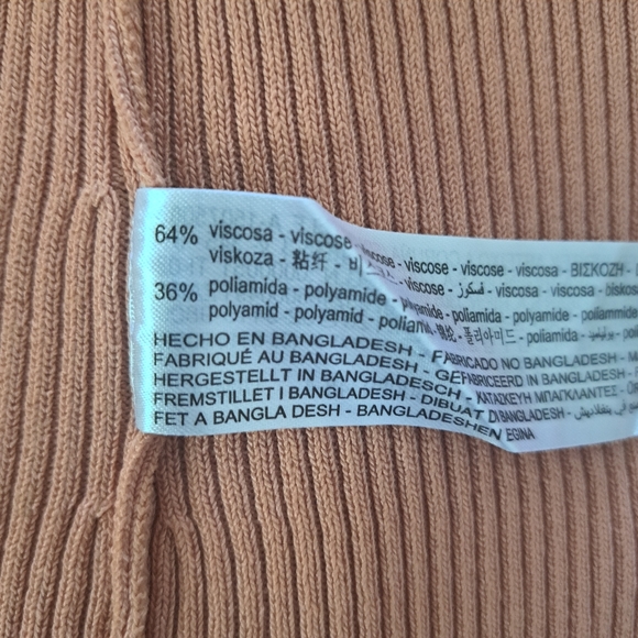 Zara Long Peach Maille Tunic Top - Picture 5 of 5